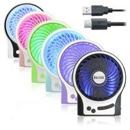 iKKEGOL Mini Portable Wireless Rechargeable Super Strong Wind Desk Fan W/ Rechargeable Battery - 3 Mode Wind Speed... N26