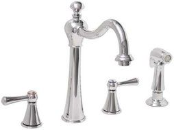 Premier 120027LF Sonoma Lead-Free Two-Handle Kitchen Faucet with Matching Side Spray, Chrome by Premier