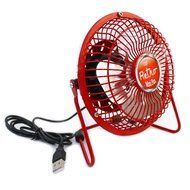 USB Retro Mini Desktop Fan with Metal Blades (Black)