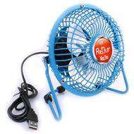 USB Retro Mini Desktop Fan with Metal Blades (Black) N2