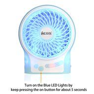 iKKEGOL Mini Portable Wireless Rechargeable Super Strong Wind Desk Fan W/ Rechargeable Battery - 3 Mode Wind Speed... N33