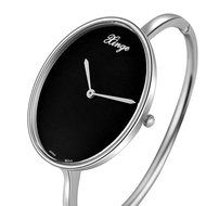 AutumnFall Women's Swarovski Crystal Accented Gold-Tone and Black Bangle Watch with Bracelet Set (609GB) N6