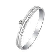 AutumnFall Women's Swarovski Crystal Accented Gold-Tone and Black Bangle Watch with Bracelet Set (609GB) N8