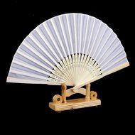 Chinese Folding Fan Retro Hand Fan Wedding Favors (White) N3