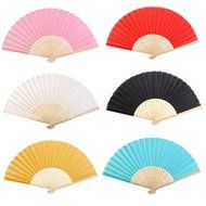 Chinese Folding Fan Retro Hand Fan Wedding Favors (White) N5