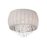 Dainolite Lighting MAYA-14-3FH-M900 3 Light Crystal Flush Mount Ceiling Light, Polished Chrome by Dainolite