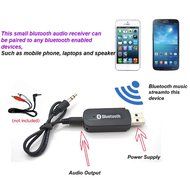 Gista Bluetooth Audio Adapter USB Wireless Portable 3.5mm Music Stereo Receiver Dongle Black N7