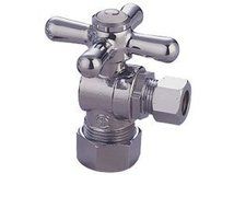 Kingston Brass CC54301X Vintage 5/8 Comp x 1/2 and 7/16 OD Angle Stop, Polished Chrome by Kingston Brass