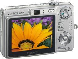 Sony Cybershot DSCW50 6MP Digital Camera with 3x Optical Zoom N5