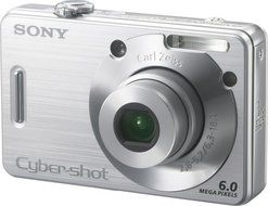 Sony Cybershot DSCW50 6MP Digital Camera with 3x Optical Zoom N6