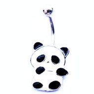 Dedegui Cute Panda Shape 14g Belly Button Navel Ring Body Piercing Jewelry