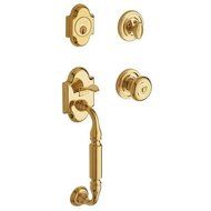 Baldwin 85305.003.ENTR Canterbury Sectional Trim Handleset with Colonial Knob, Lifetime Polished Brass by Baldwin