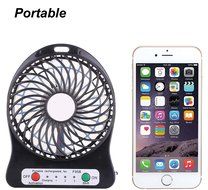 ANLENG 4-inch Mini Rechargeable Portable Fan (Black) N3