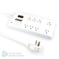 BESTEK 8-Outlet Surge Protector Power Strip 6-Foot Cord with 5.2A 4-Port USB Ports, ETL Listed N13