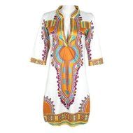 Women Dress,Haoricu Women Cloak African Print Dress Casual Straight Long Sleeve Dresses N2