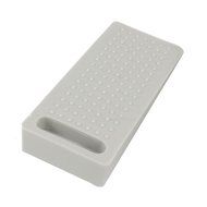 TOOGOO(R) 2 Pcs Rubber Door Stop Wedge Gray for Wood Tile Floors