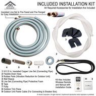 Amvent 18000 BTU 1.5 Ton Ductless Wall Mount Mini Split Room Air Conditioner AC Conditioning Cooling System Unit N2