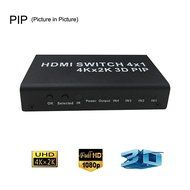 4K x 2K, 4 Port 4X1 HDMI Switch with PIP (Picture in Picture)and IR Wireless Remote Control, High Speed HDMI Splitter... N6