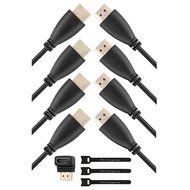 Perlegear Slim Flexible HDMI Cable (6 Feet) - High-Speed Supports 3D, Ethernet, 1080P and Audio Return Channel N6
