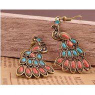 Fashion Vintage Dangle Peacock Earrings New