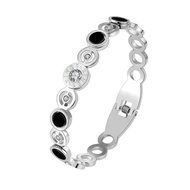AutumnFall Women&#039;s Swarovski Crystal Accented Gold-Tone and Black Bangle Watch with Bracelet Set (609GB) N16