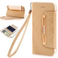 For iPhone 7 Case,iPhone 7 Leather Case,iPhone 7 Cover,Candywe [Gold] [Wallet]Leather Protective Stand Case For... N4