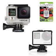 GoPro Hero4 Hero 4 12MP Full HD 4K 30fps 1080p 120fps Built-In Wi-Fi Waterproof Wearable Camera Black Adventure... N88