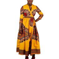 Women Dress,Haoricu Women Cloak African Print Dress Casual Straight Long Sleeve Dresses N5