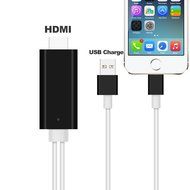 8pin HDMI Adapter AV Cable HDTV AUDIO for iPhone SE/5/5S/6/6S Plus Support HD 1080P Connect TV and Car,6ft(Silver) N12