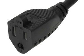 SF Cable, 2ft 16 AWG Outlet Saver Power Extension Cord (NEMA 5-15R to NEMA 5-15P) N2