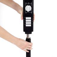 Duronic FN40 White 16 inch Oscillating Pedestal (Stand) Fan with weighted round base N2