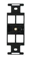 Leviton 41087-QEP QuickPort Duplex Type 106 Insert, 4-Port, Black by Leviton
