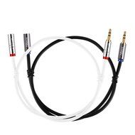 Starise 2 Pack Aux Cable Male to Female 2 Feet- 3.5mm Stereo Audio Extension Cable - Gold Plated Step Down Design... N4