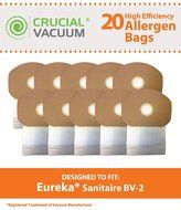 20 Eureka Sanitaire BV-2 Bags, Fits Back Pack SC412, BV-2, Eureka/Sanitaire SC412 BV-2 PowerFlite 6-Quart PF300BP... N2