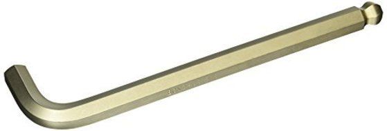 Bondhus 37918 Tagged and Barcoded 5/8 Ball End Tip Hex Key L-Wrench with GoldGuard Finish and Long Arm, 9.8 by...