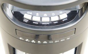 SPT SF-1523 Reclinable Tower Fan with Ionizer, Black and Silver N2