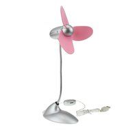 Starsource USB Foldable Portable Three Fan Blade Mini Desktop Fan With ON/OFF Switch ( Pink ) N2