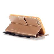 For iPhone 7 Case,iPhone 7 Leather Case,iPhone 7 Cover,Candywe [Gold] [Wallet]Leather Protective Stand Case For... N11