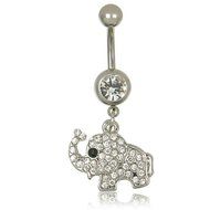 Rhinestone Dangle Body Piercing Jewelry Ball Barbell Bar Belly Button Navel Ring N11