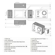 Camsoy F1 Action Camera Wifi Control 2.0inch Color Screen 130mins Recording Time Waterproof Sport Camera N2