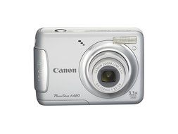 Canon PowerShot A480 10 MP Digital Camera with 3.3x Optical Zoom and 2.5-inch LCD (Silver) N6