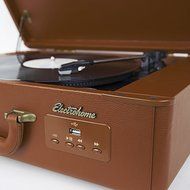 Electrohome Archer Vinyl Record Player Classic Turntable Stereo System with Built-in Speakers, USB for MP3s, Headphone... N4