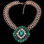 Lady Charming Choker Chunky Statement Bib Crystal Necklace Jewelry Pendant Gift