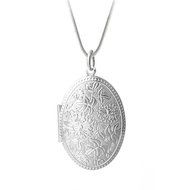 Stunning Silver Plated Carving Locket Pendant Chain Choker Necklace Jewelry