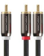 FosPower RCA Y-Adapter (6 Feet) 1 RCA Male to 2 RCA Male Audio Adapter Cable - Dual Shielded | 24K Gold Plated