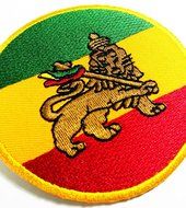 Lion of Judah Flag Rasta Reggae Rastafarian Ganja Marijuana Hippie Embroidered Applique Iron-on Patch New By Botan