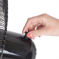 Duronic FN40 White 16 inch Oscillating Pedestal (Stand) Fan with weighted round base N4