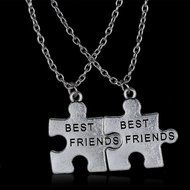 2pcs Best Friend BFF Partners in Crime Sisters Chain Necklace