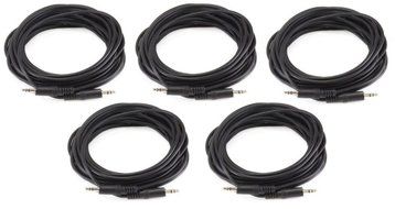 Monoprice 100647 50' 3.5mm Stereo Plug/Plug M/M Cable, Black N15