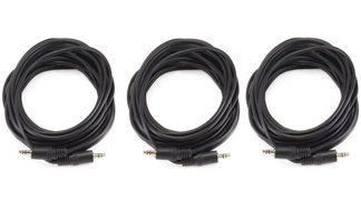 Monoprice 100647 50' 3.5mm Stereo Plug/Plug M/M Cable, Black N17